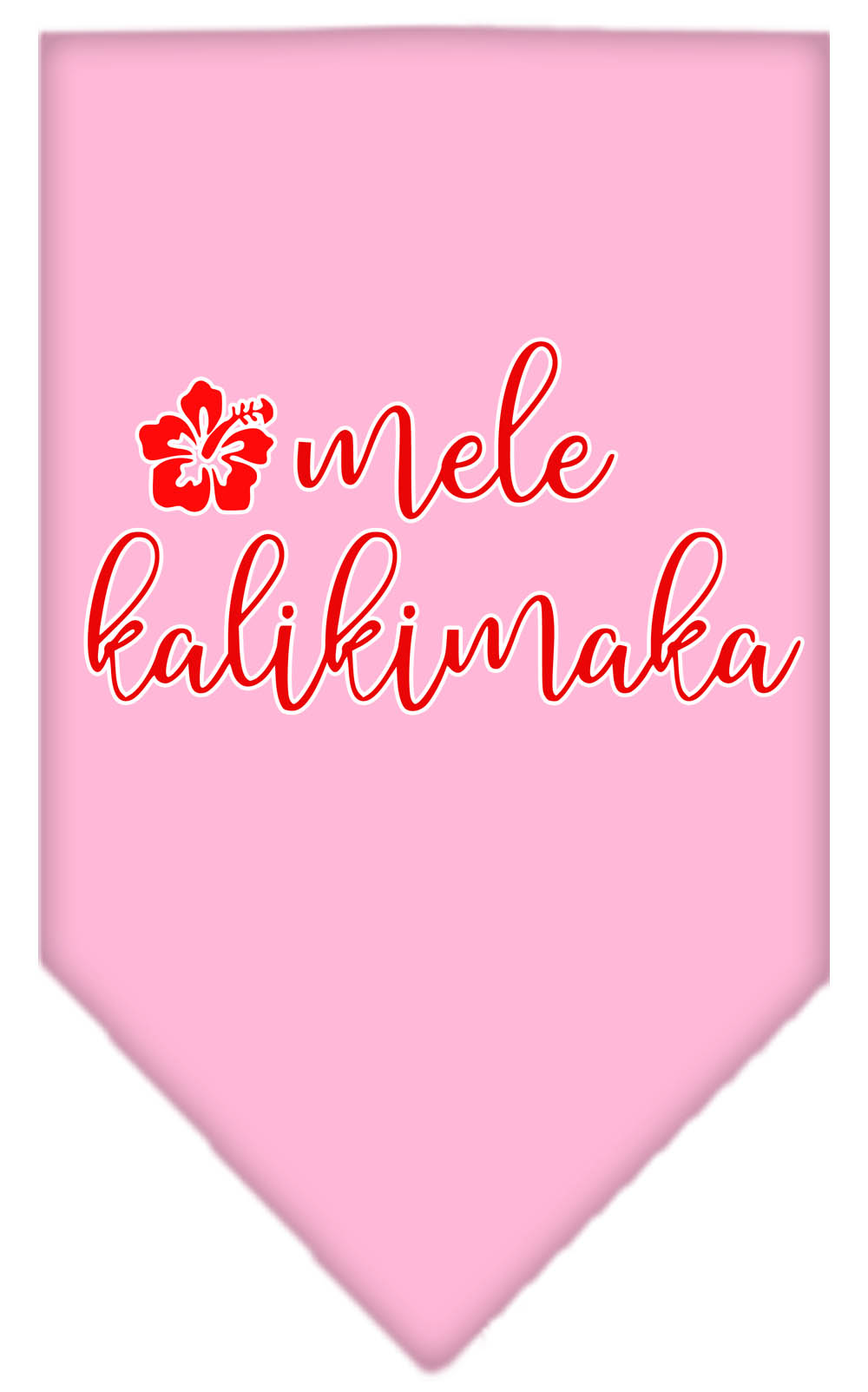 Mele Kalikimaka Screen Print Bandana Light Pink Small
